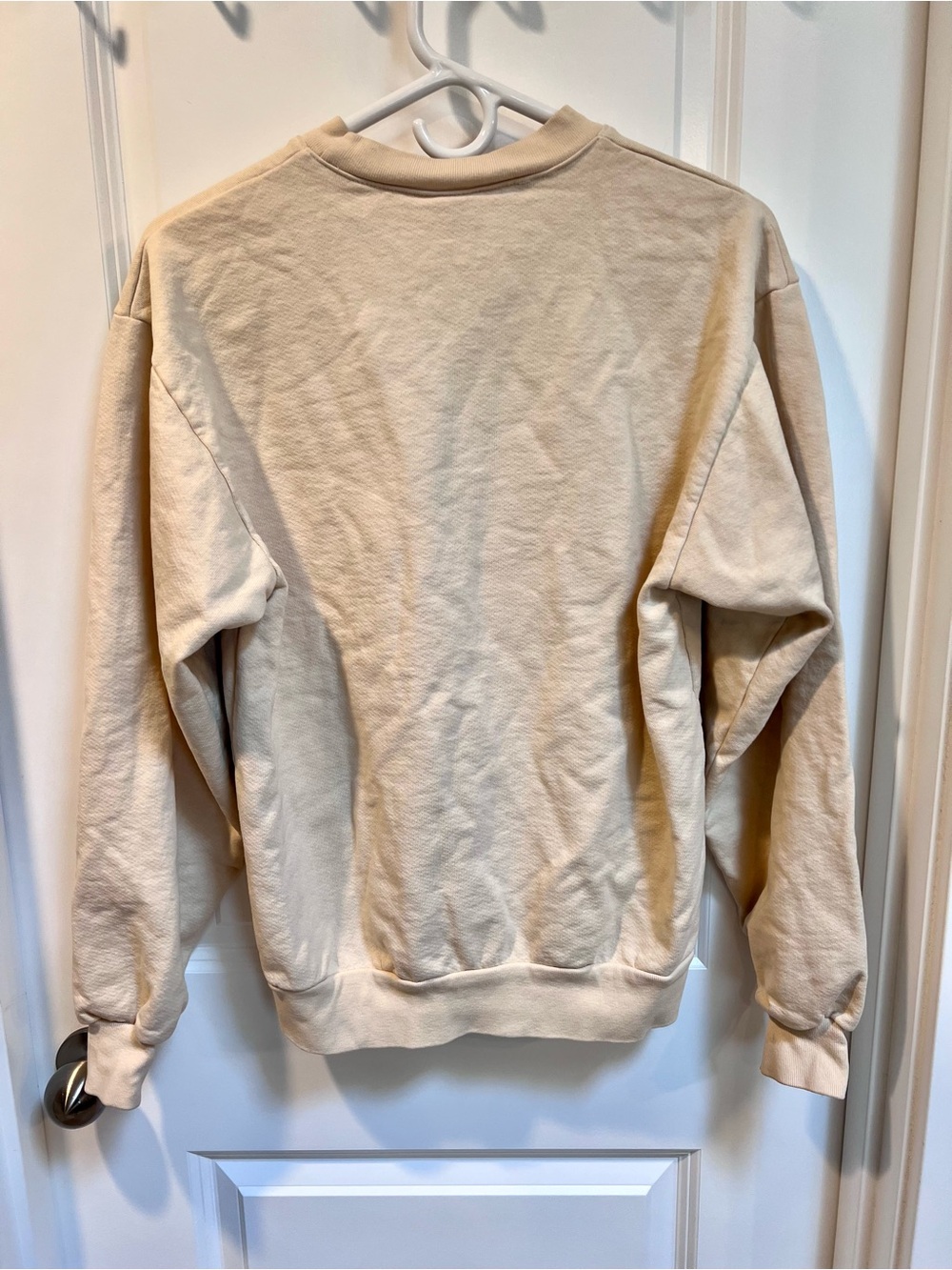 Sporty & Rich Wellness Pullover Sweatshirt Crew Neck Cream Women's Size Small - Picture 7 of 11